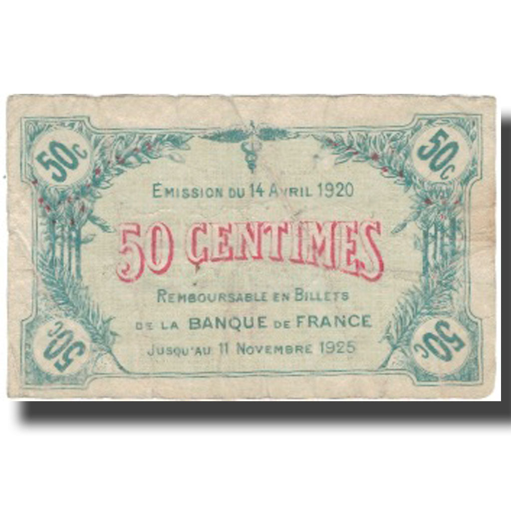 France, Saint-Dizier, 50 Centimes, 1920, TB, Pirot:113-17