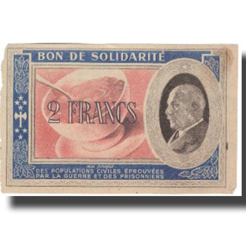 France, Bon de Solidarité, 2 Francs, 1941, AU(55-58)