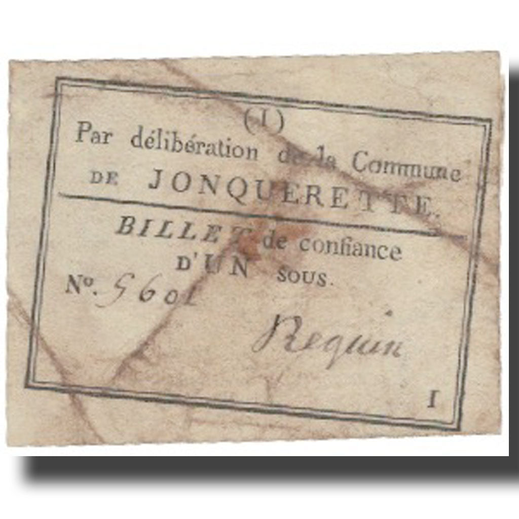 France, JONQUERETTE, 1 Sou, EF(40-45)