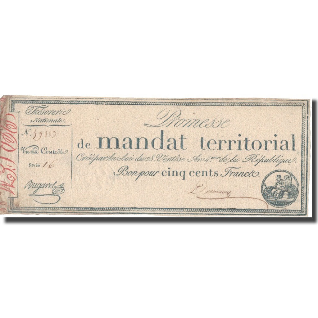 Frankreich, 500 Francs, 1796, 1796-03-18, SS+, KM:A86a