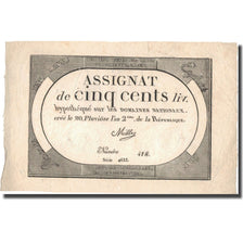 France, 500 Livres, 1794, 1794-02-08, AU(50-53), KM:A77, Lafaurie:172