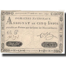 France, 5 Livres, 1791, 1791-11-01, EF(40-45), KM:A50