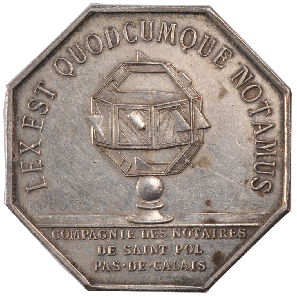 France, Token, Compagnie des Notaires de Saint-Pol, Pas-de-Calais, Borrel