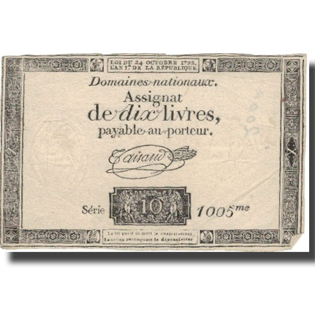 France, 10 Livres, 1792, 1792-10-24, EF(40-45), KM:A66a