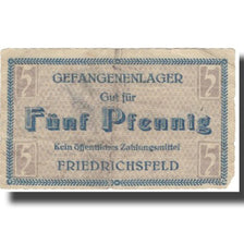 Banknote, Germany, 5 Pfennig, valeur faciale, VF(30-35)