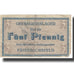 Banknote, Germany, 5 Pfennig, valeur faciale, VF(30-35)