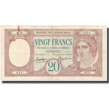 Banknote, French Somaliland, 20 Francs, KM:7a, EF(40-45)
