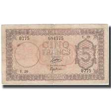 Banknote, French Somaliland, 5 Francs, KM:14, VG(8-10)
