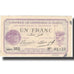 Banknote, Algeria, 1 Franc, Blason, 1914, 1914-09-03, EF(40-45)