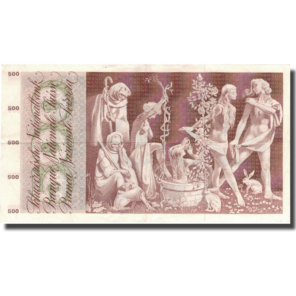 Billet, Suisse, 500 Franken, 1968, 1968-05-15, KM:51f, TTB