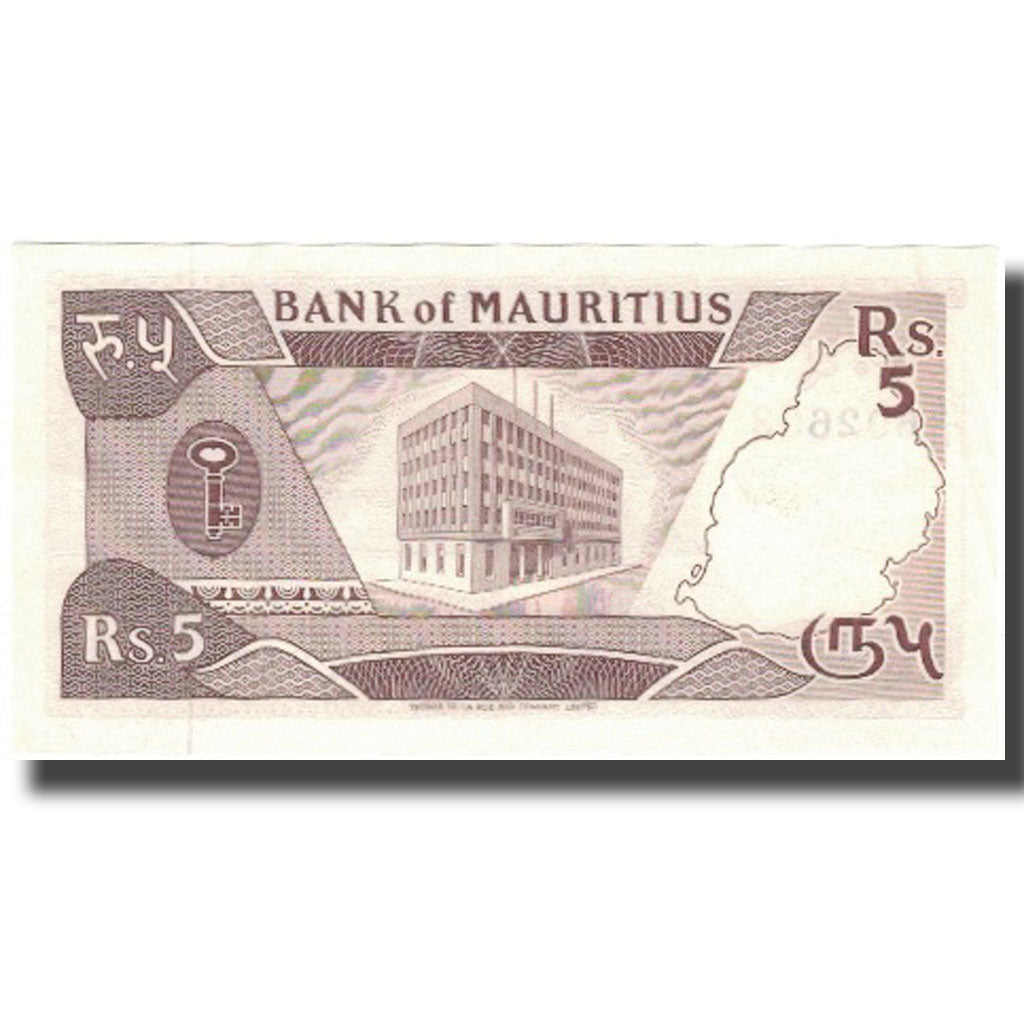 Geldschein, Mauritius, 5 Rupees, KM:34, VZ