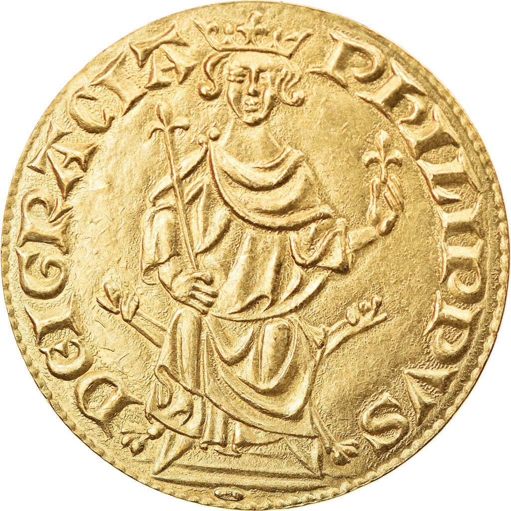 France, Medal, Reproduction Petit Royal d'Or de Philippe IV Le Bel, MDP
