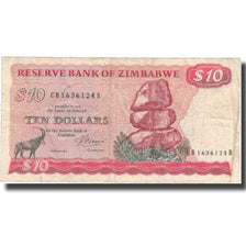 Banknote, Zimbabwe, 10 Dollars, 1980, 1980, KM:3a, VF(20-25)