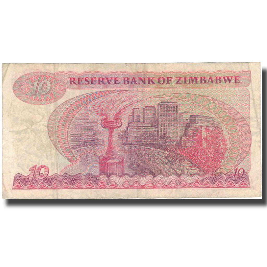 Banknote, Zimbabwe, 10 Dollars, 1980, 1980, KM:3a, VF(20-25)
