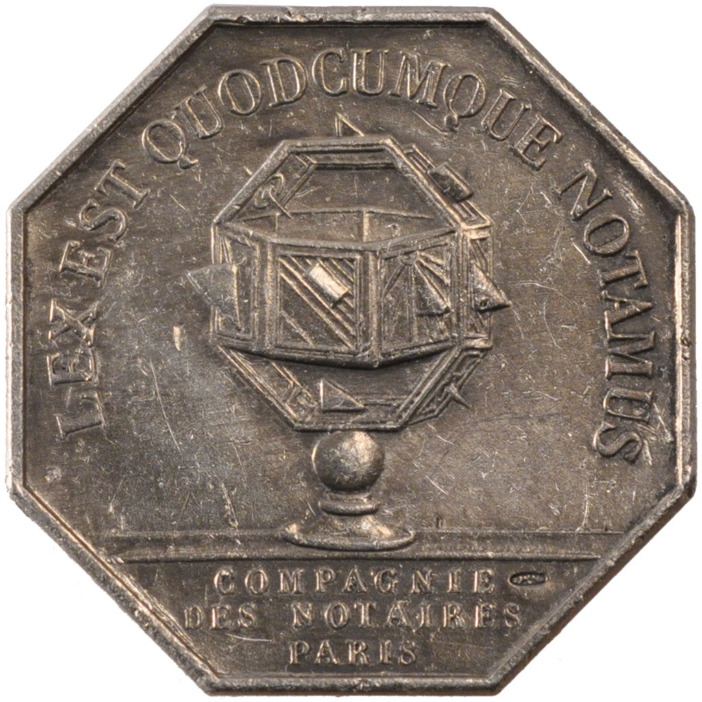 France, Notary, Token, 1976, AU(55-58), Silver, 18.88