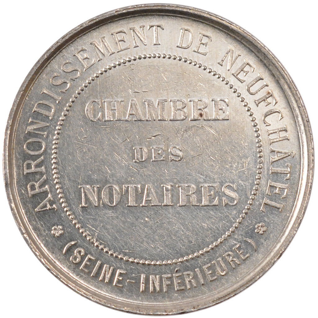 France, Notary, Token, AU(55-58), Silver, Lerouge #220, 20.78