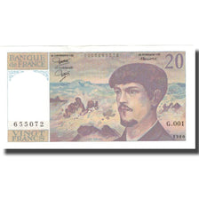 Francia, 20 Francs, Debussy, 1980, 1980, FDS, Fayette:66.1, KM:151a