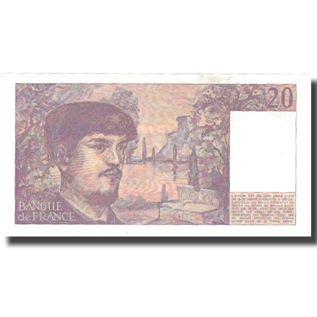 Francia, 20 Francs, Debussy, 1980, 1980, FDS, Fayette:66.1, KM:151a