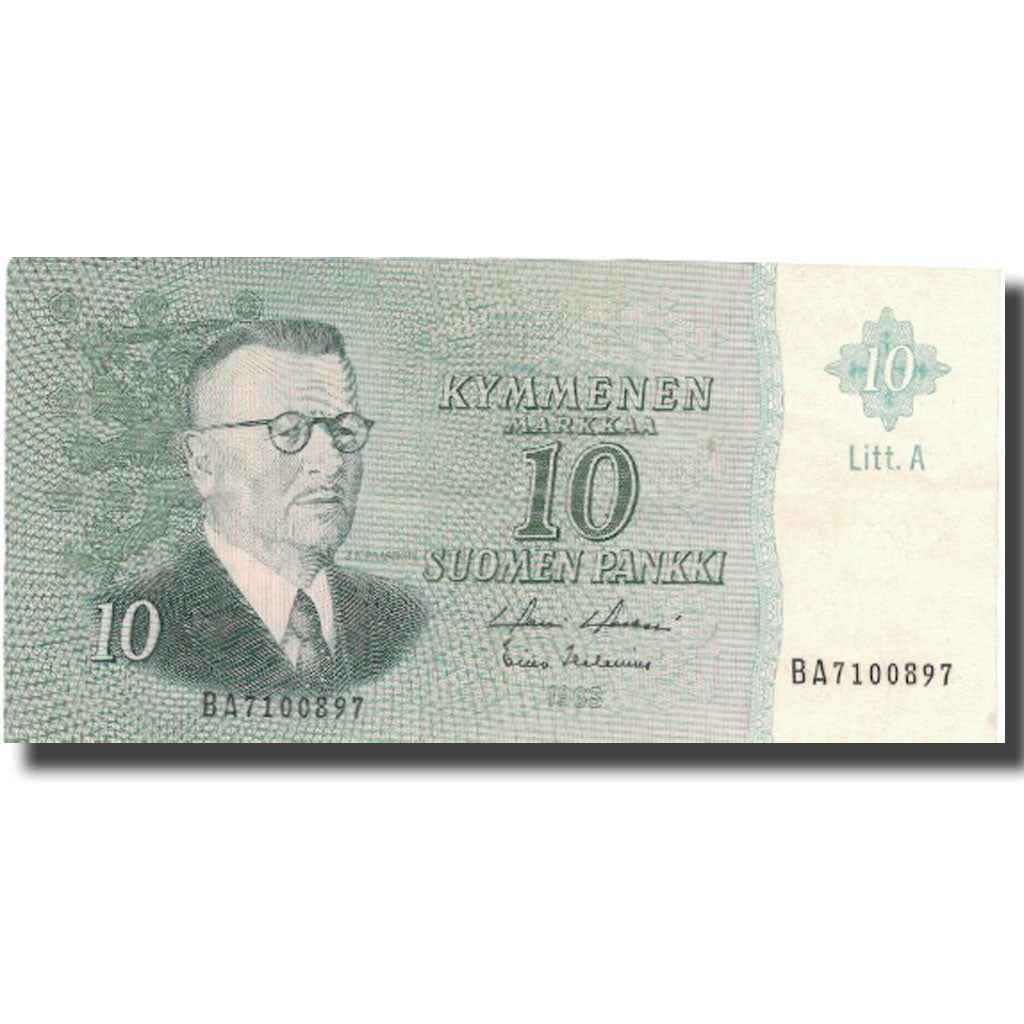 Banknote, Finland, 10 Markkaa, 1963, 1963, KM:104a, VF(30-35)