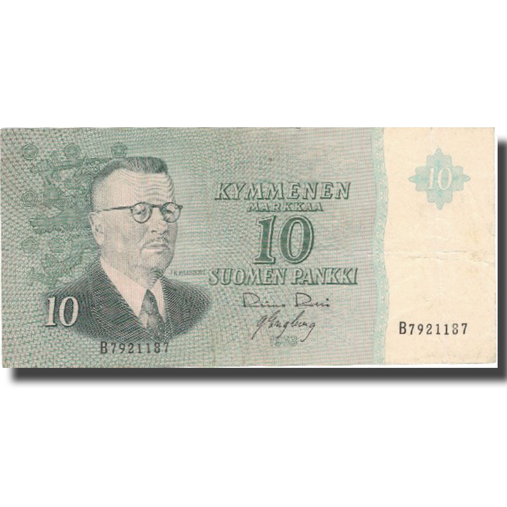Banknote, Finland, 10 Markkaa, 1963, 1963, KM:100a, VF(30-35)