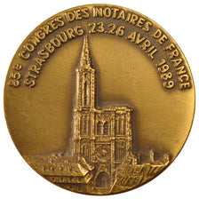 France, Notary, Token, 1989, AU(55-58), Bronze, 13.58