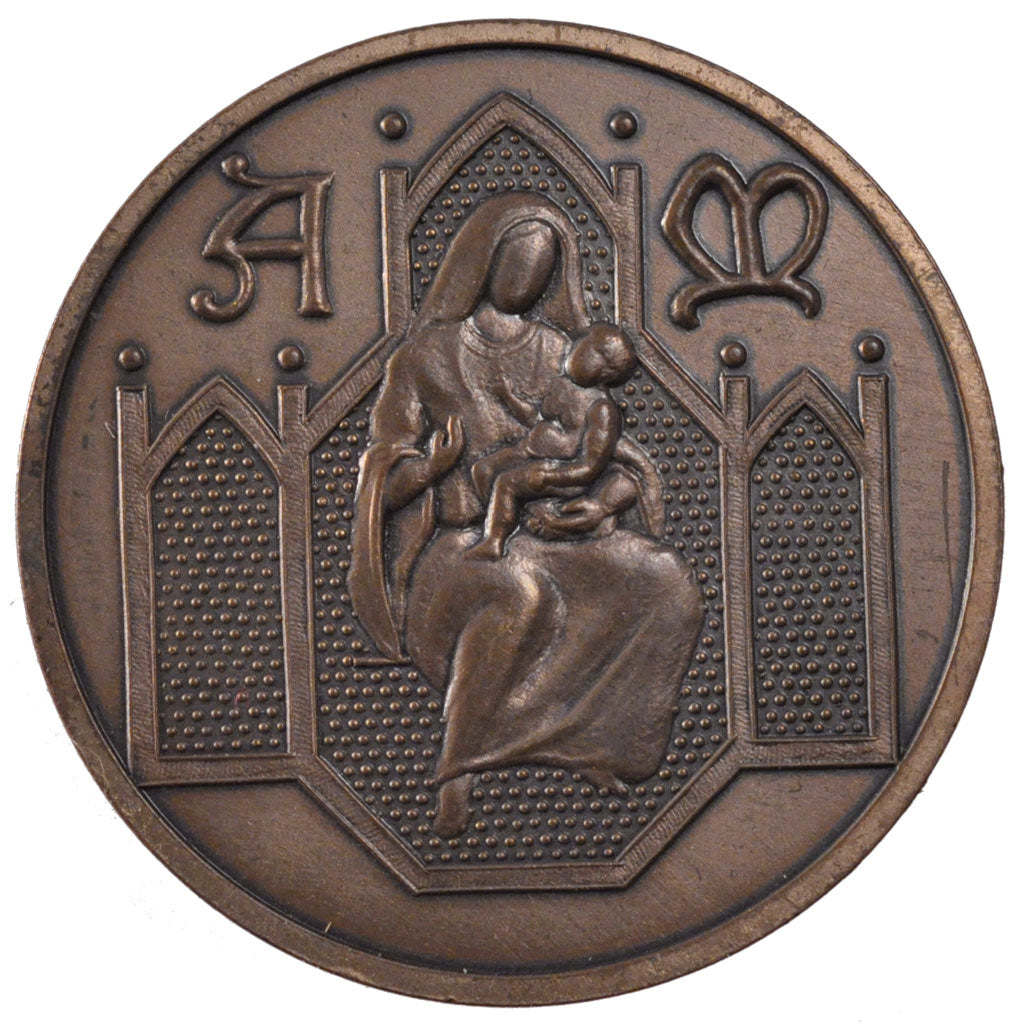 France, Notary, Token, 1991, AU(55-58), Bronze, 26.46