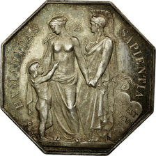 France, Token, Notary, 1874, MS(60-62), Silver, Lerouge:451