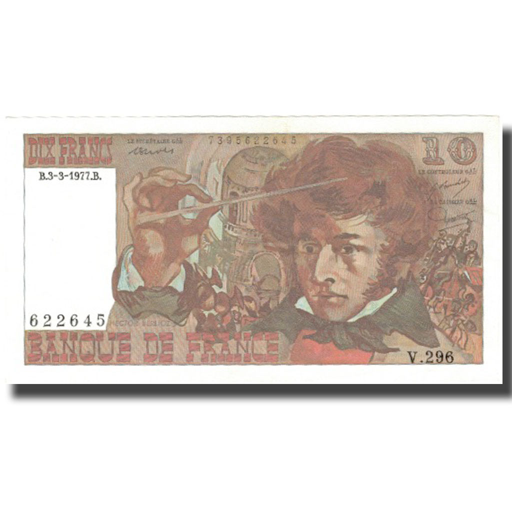 France, 10 Francs, Berlioz, 1977, 1977-03-03, SPL+, KM:150c