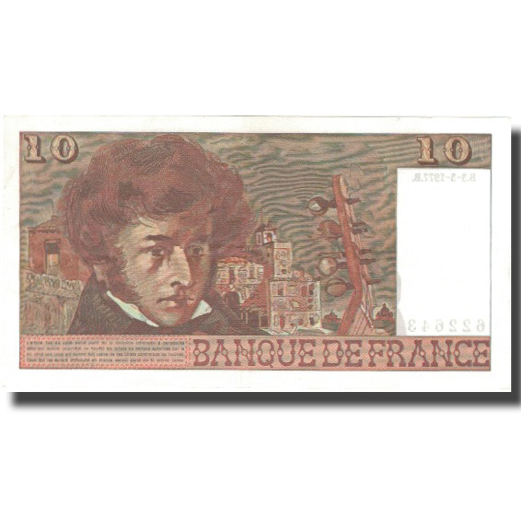 Francia, 10 Francs, Berlioz, 1977, 1977-03-03, SPL+, Fayette:63.21, KM:150c