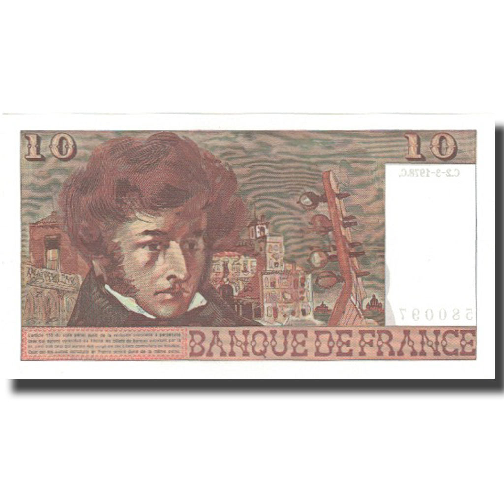 Frankrijk, 10 Francs, Berlioz, 1977, 1978-03-02, SPL+, Fayette:63.23, KM:150c