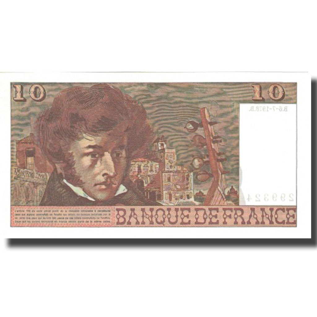 France, 10 Francs, Berlioz, 1977, 1978-03-02, SPL+, Fayette:63.24, KM:150c