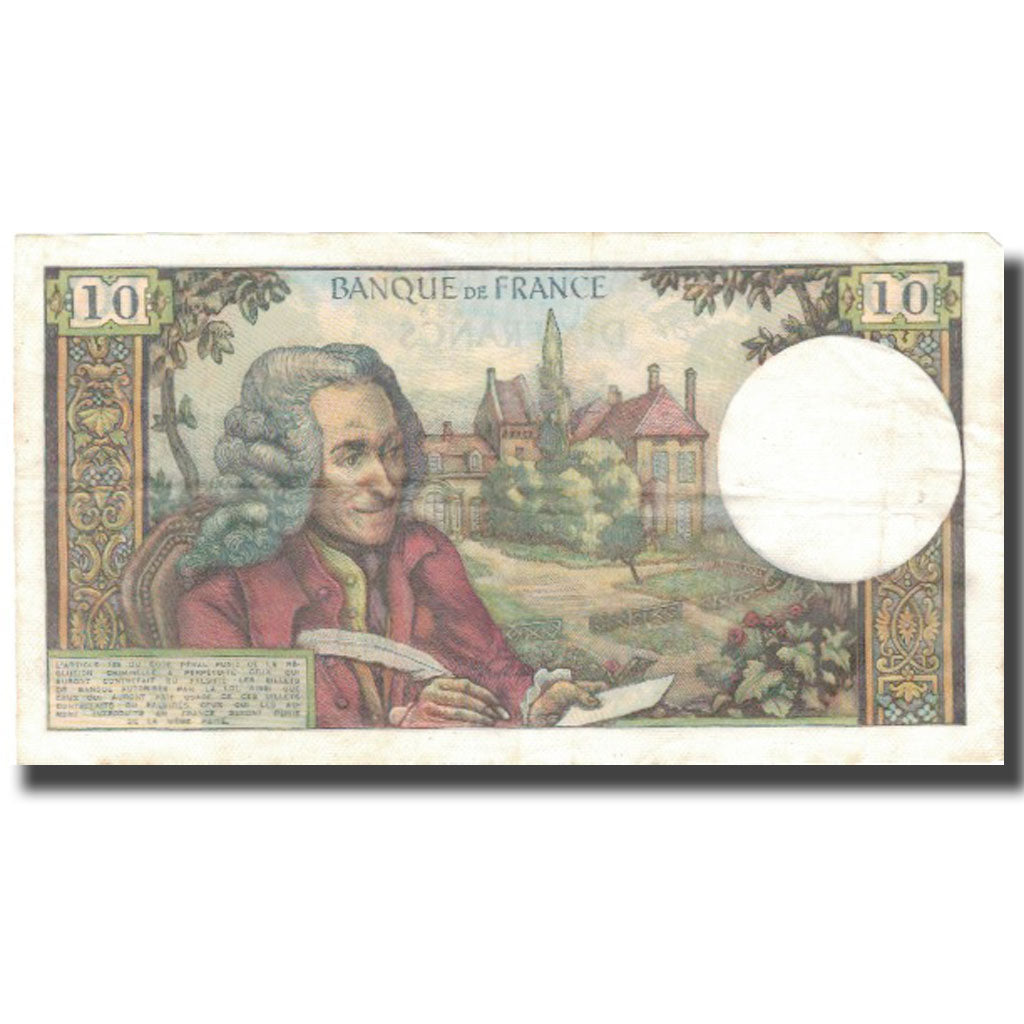 Frankreich, 10 Francs, Voltaire, 1971, 1971-09-02, SS, Fayette:62.51, KM:147d