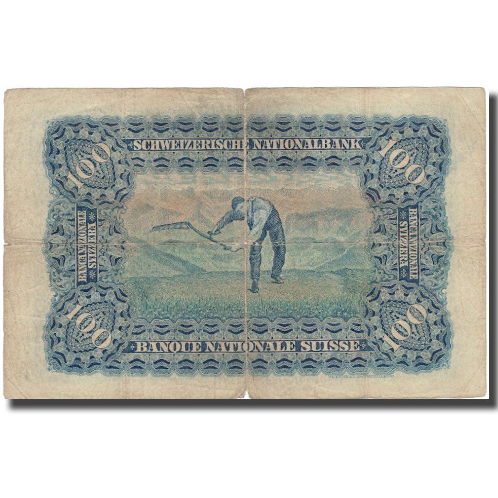 Banknote, Switzerland, 100 Franken, 1927, 1927-11-23, KM:35d, F(12-15)