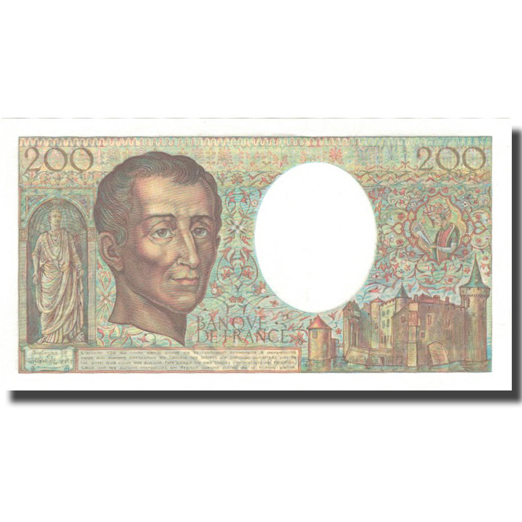 France, 200 Francs, Montesquieu, 1987, 1987, UNC(60-62), Fayette:70.7, KM:155b