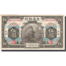 Banknote, China, 5 Yüan, 1914, 1914-10-01, KM:117n, VF(20-25)