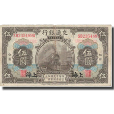 Banknote, China, 5 Yüan, 1914, 1914-10-01, KM:117n, VF(20-25)