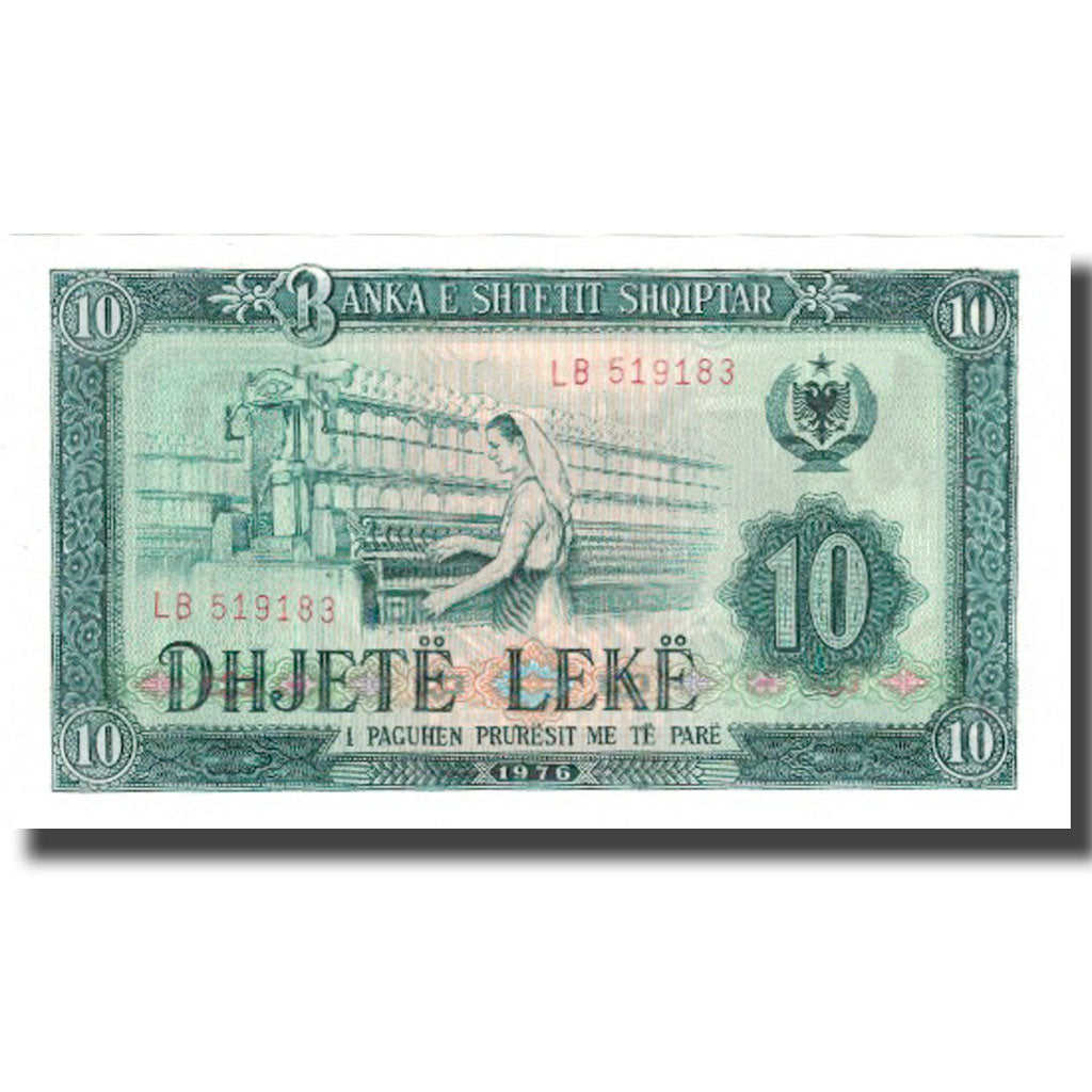 Banknote, Albania, 10 Lekë, 1976, 1976, KM:43a, AU(55-58)