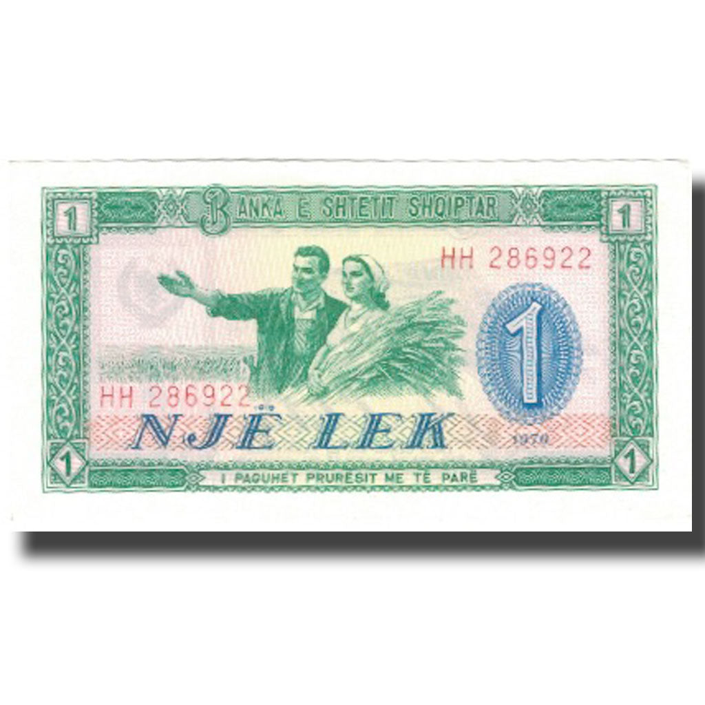 Billete, 1 Lek, 1976, Albania, 1976, KM:40a, EBC+