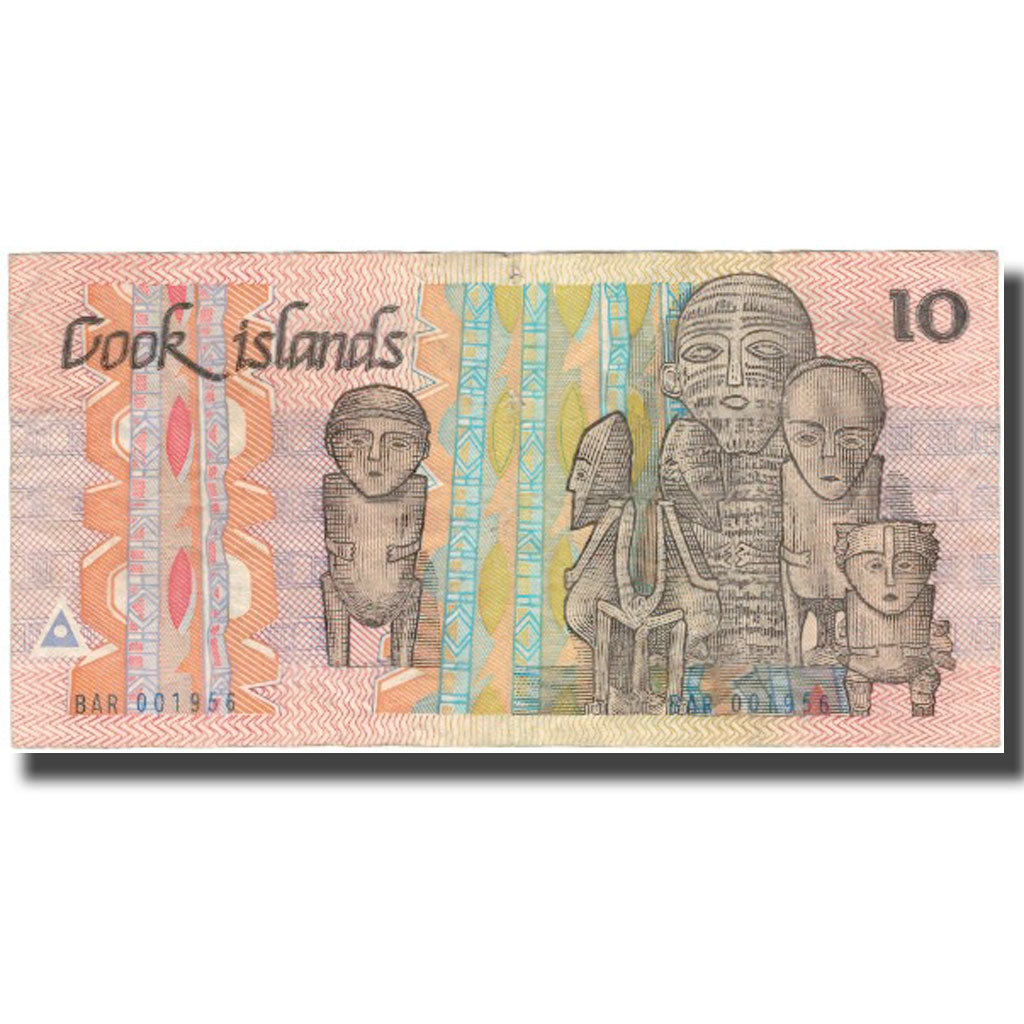 Banknote, Cook Islands, 10 Dollars, KM:4a, VF(30-35)
