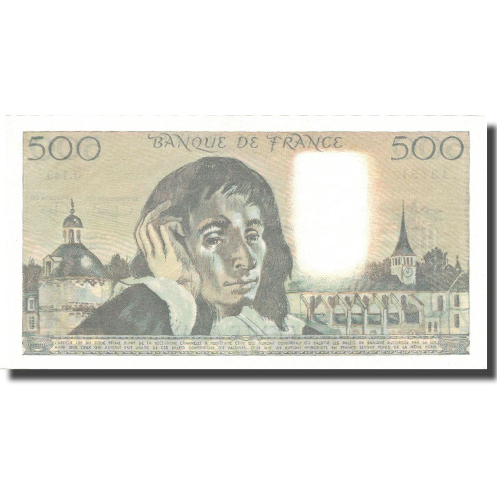 France, 500 Francs, Pascal, 1982, 1982-01-07, UNC(60-62), Fayette:71.26, KM:156e