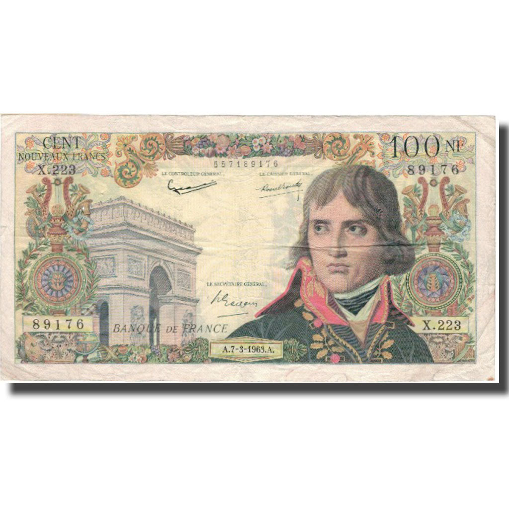 Francia, 100 Nouveaux Francs, Bonaparte, 1963, 1963-03-07, BC, Fayette:59.20