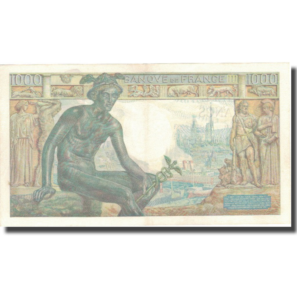 France, 1000 Francs, Déesse Déméter, 1942, 1942-06-11, AU(55-58)
