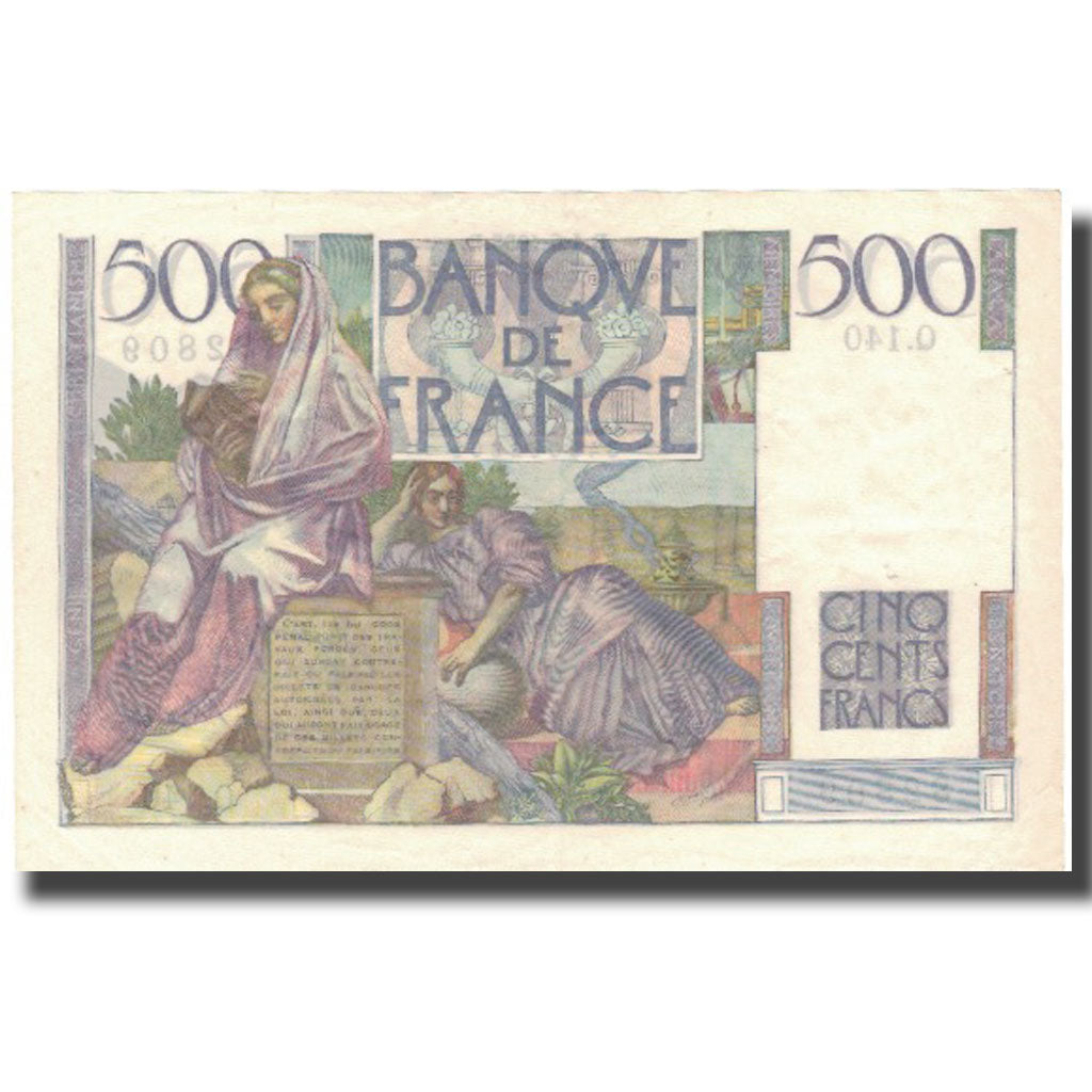 Francja, 500 Francs, Chateaubriand, 1953, 1953-06-04, EF(40-45), Fayette:31.12