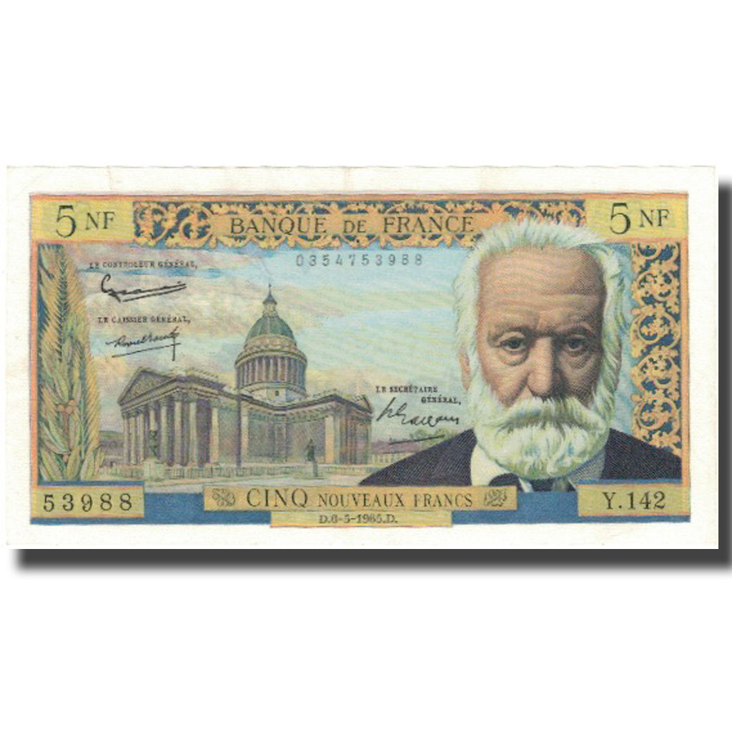 Francia, 5 Nouveaux Francs, Victor Hugo, 1965, 1965-05-06, BB+, Fayette:56.18