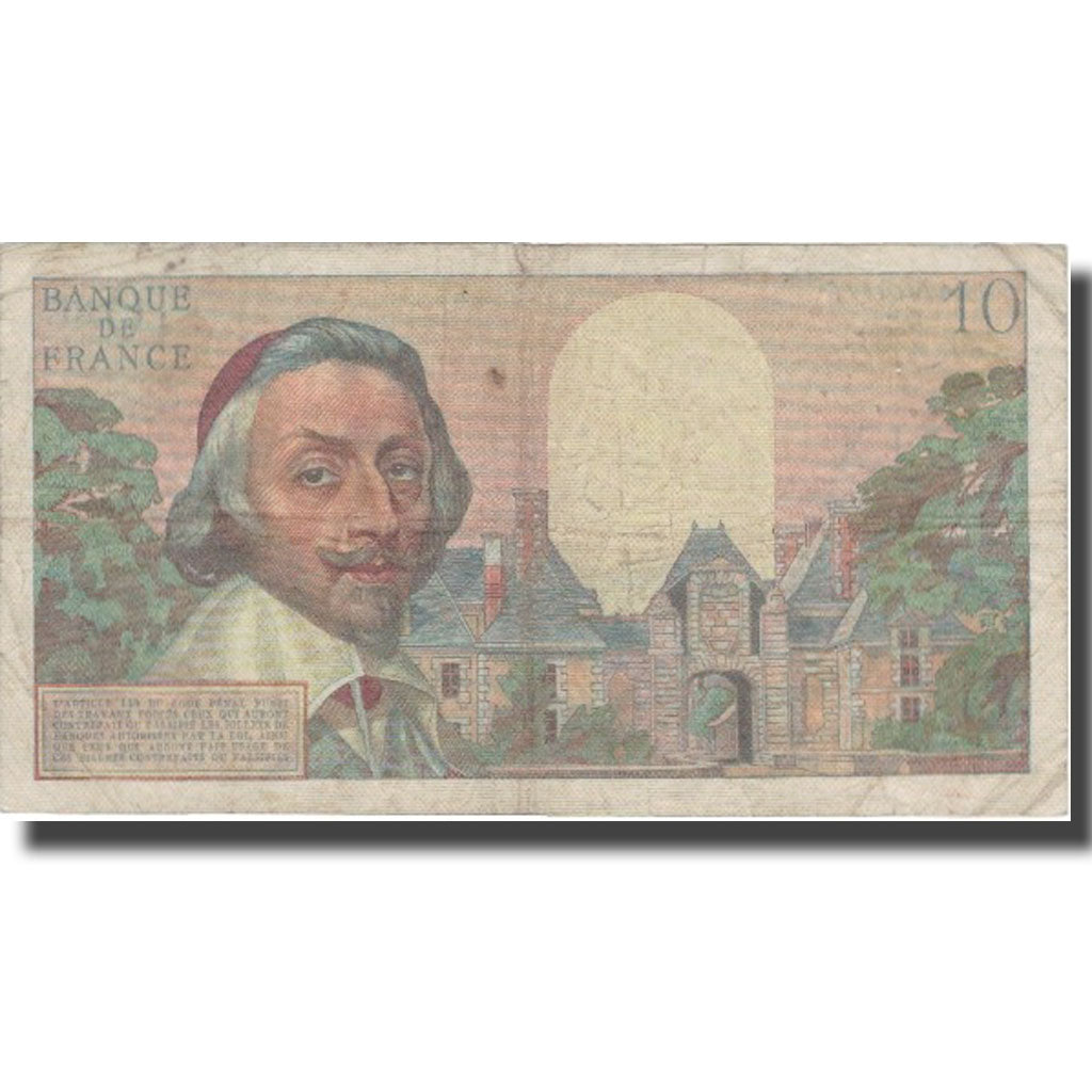 Frankrijk, 10 Nouveaux Francs, Richelieu, 1961, 1961-04-06, B+, Fayette:57.15