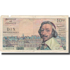 Frankrijk, 10 Nouveaux Francs, Richelieu, 1960, 1960-02-04, B+, Fayette:57.5