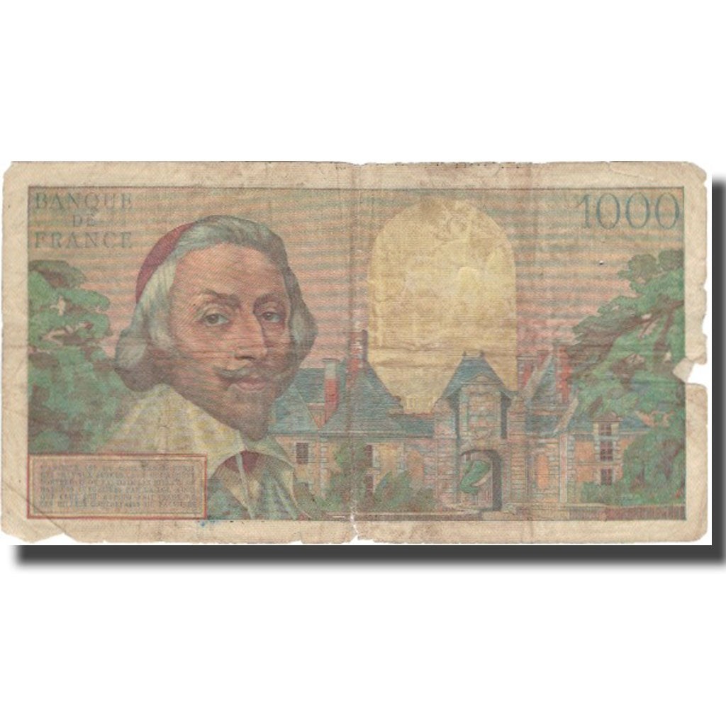Francia, 1000 Francs, Richelieu, 1956, 1956-12-06, RC+, KM:134a