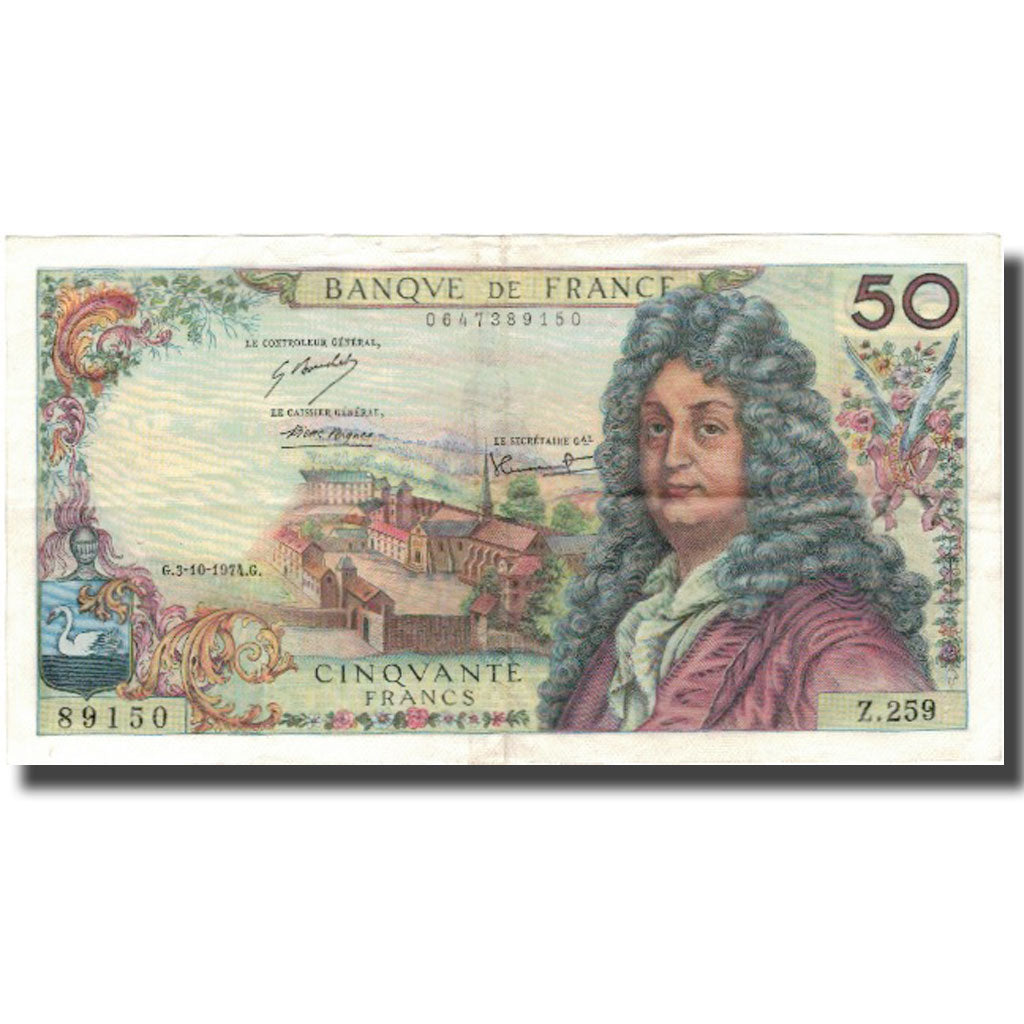 France, 50 Francs, Racine, 1974, 1974-10-03, TTB, Fayette:64.28, KM:148d