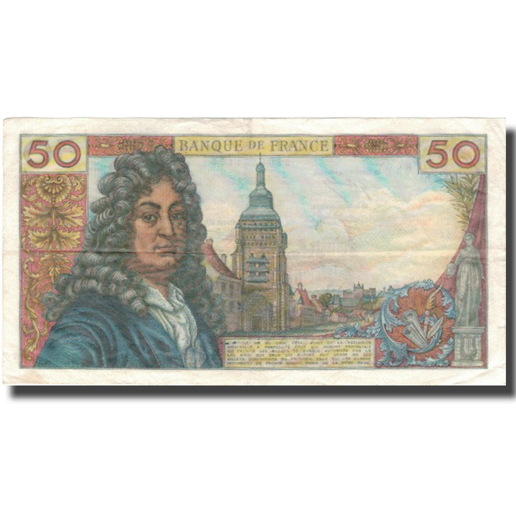 France, 50 Francs, Racine, 1968, 1968-04-04, EF(40-45), KM:148c