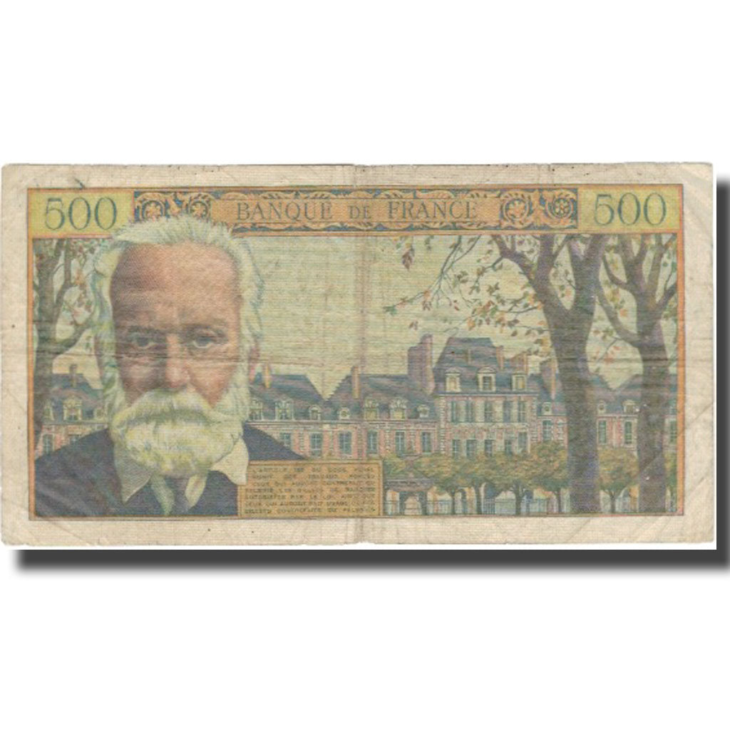 Francia, 500 Francs, Victor Hugo, 1958, 1958-10-30, BC, Fayette:35.11, KM:133a